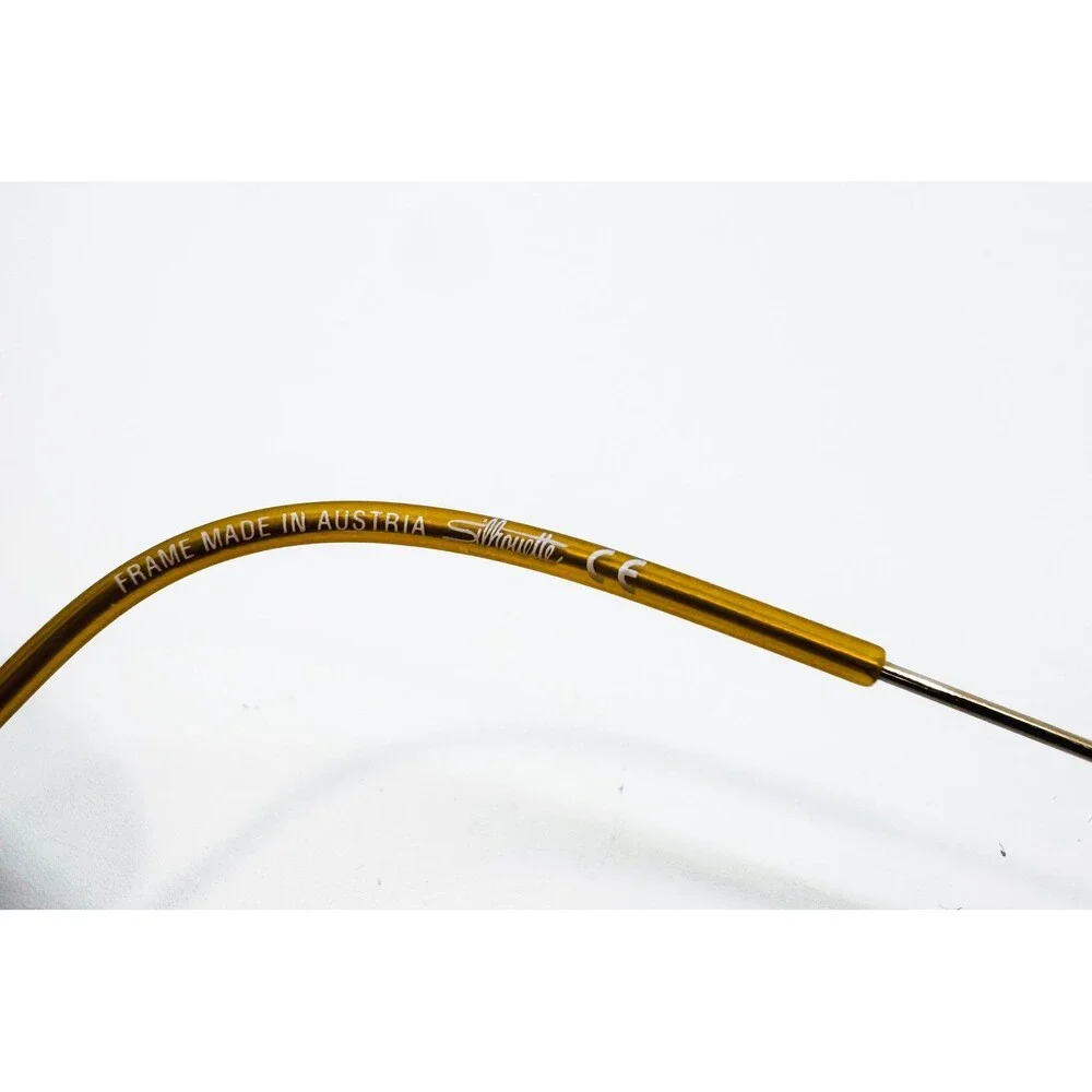 Silhouette Eyeglasses Frames Unisex Gold Rimless Oval Austria 40971 OS